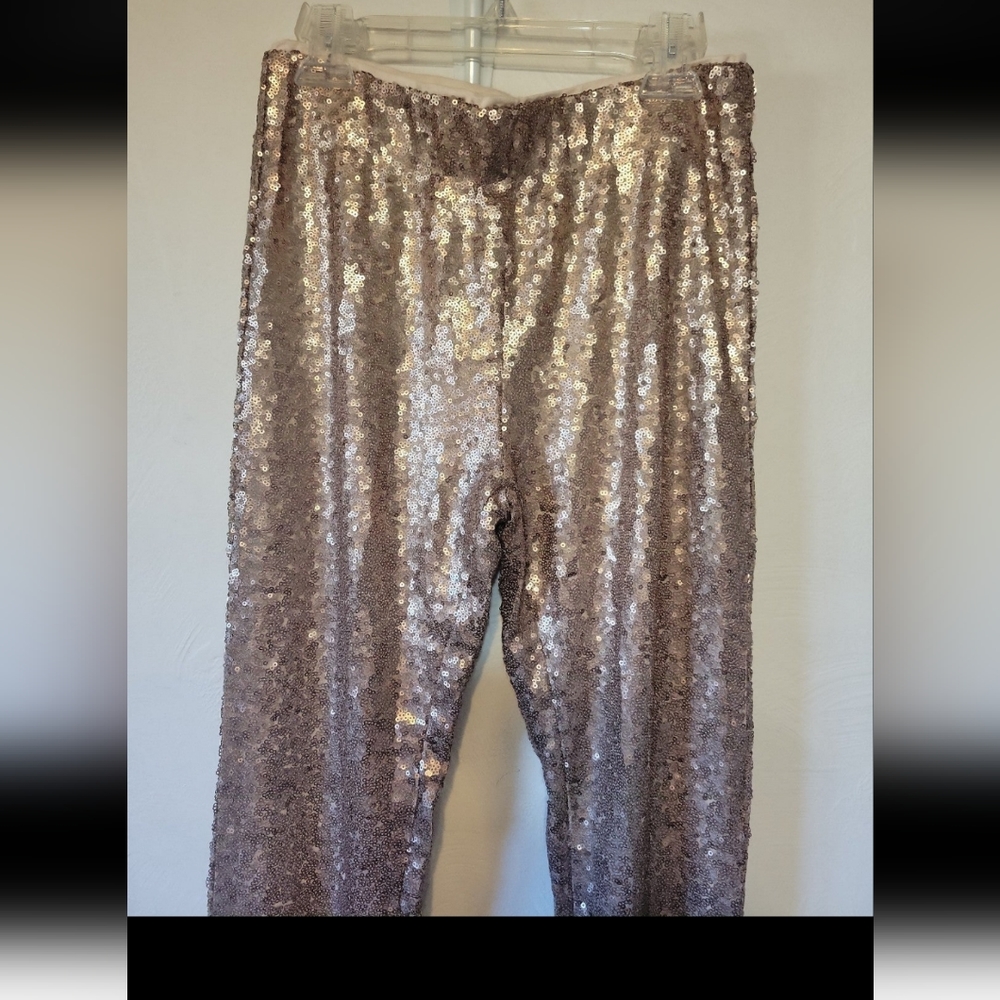 Gold sequin pants